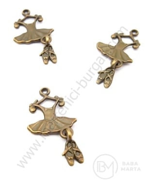 Метална висулка 25x12x2мм античен бронз 1пак 5бр 306278