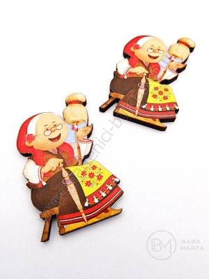 Дървена фигурка 48х30х3мм Баба Марта 1пак 10бр 182424