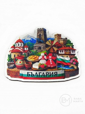  Магнит България 70х60мм (0.50€- за брой) 1пак 12 броя №080179