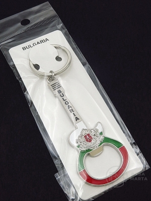  Ключодържател България метал (0,95€- за брой) 1пак 12 броя  №080404
