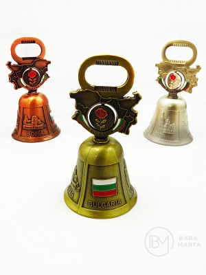 Камбана България 90х47мм метал (2,80€- за брой) 1пак 12 броя №080422 