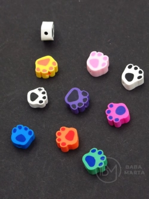 Мъниста лапа ФИМО 9~11x8~10x4~5мм микс 1пак 10бр 312716