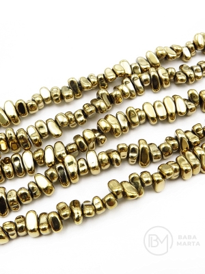  Хематит 4~6x5~12x3мм 40см ~110броя 1наниз 353684