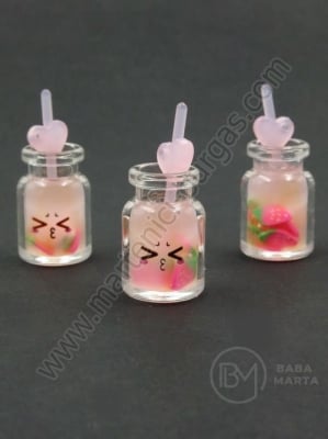 Висулка 23х15мм стъклено бурканче 1пак 2броя 335773