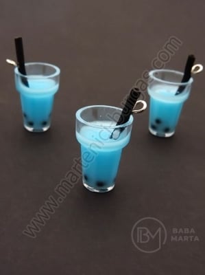Висулка 20х13мм пластмасово бурканче с плодов коктейл 1пак 2броя 335557