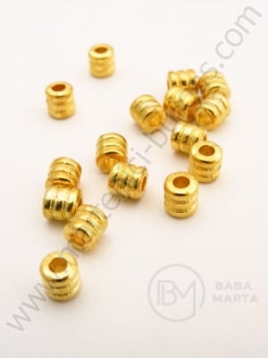 Метално мънисто 4х4мм цвят злато 50бр 308348
