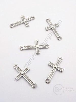 Свързващ елемент 20x10.5x1.5мм месинг с ковани цирконии 1 брой 305299