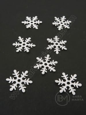 Снежинка филц 15х1мм бяла 1пак 50броя 181877