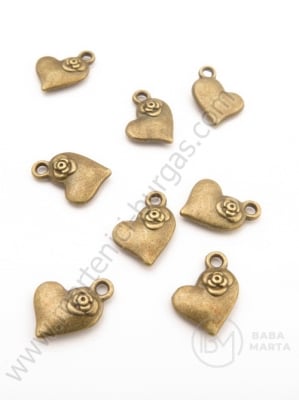Метална висулка 14х11х3.5мм цвят ант.бронз 10бр 308796