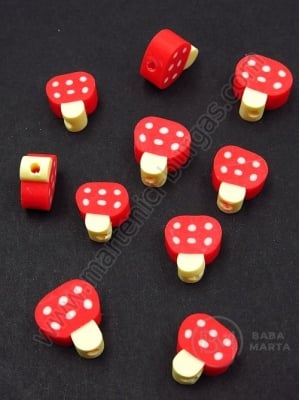 Мъниста гъбка ФИМО 10.5~12x9~11.5x5мм 1пак 10бр 312836