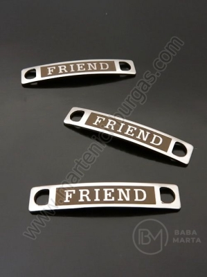 Елемент стомана надпис FRIEND 39х7.5х1мм отвор 4х4мм 1бр 305620