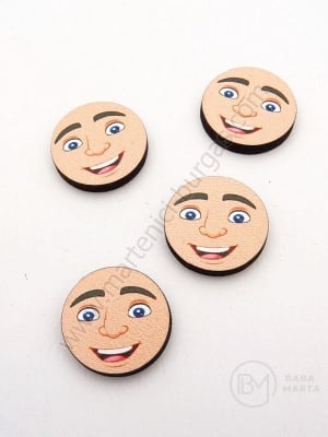 Дървени личица 16х3мм 1пак 10бр 182379