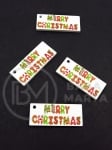 Коледна фигурка дървена 33х14x2.5мм Merry Christmas 10 броя 182855