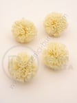 Помпон текстил ~25мм кремав 1пак 10бр 461375