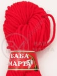 Пресукан шнур 3мм червен 100%акрил 100гр ~55метра 431223