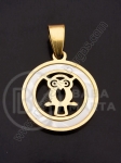 Висулка стомана със седеф 20мм 1бр 307439