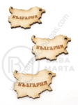 Дървена карта 35х24мм България 1пак 10бр 181651