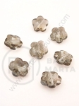 Цвете кристал 14х7.5мм сваровски имитация сиво АВ ефект 1пак 5 броя 335404