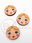Дървени личица 20х3мм 1пак 10бр 182384