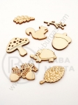 Фигурки микс 18~31x12.5~30x2.5мм дървени 1пак 20бр 182140