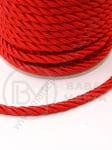 Шнур полиестер 5мм червен пресукан 1метър 441233