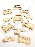 Фигурки микс 16~43.5x37~44x2.5мм дървени 1пак 10бр 182142