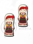 Дървена фигурка 45х19х2.5мм мома 1пак 10бр 182446