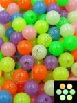 Мънисто СВЕТЕЩО 6мм топче отвор 1.5мм 1пак 40гр ~400бр 312869