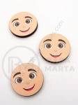 Дървени личица 20х3мм 1пак 10бр 182387