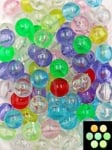 Мънисто СВЕТЕЩО 10мм топче отвор 2мм 1пак 40гр  ~84бр 312871