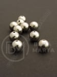 Топче стомана 8мм сребро отвор 1мм 1бр 309327