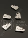 Висулка сърце стомана 14х10мм 2 броя 309478