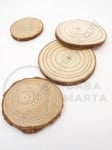 Дървено трупче кръг 30~60x5~5.5мм 1пак 5бр 182285