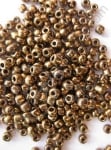 Стъклени ирис старо злато 3мм 50гр 333076