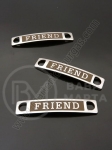 Елемент стомана надпис FRIEND 39х7.5х1мм отвор 4х4мм 1бр 305620