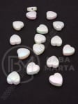 Сърце 8x8x3мм бяло AB ефект (дъга) 1пак 40гр ~232бр 312265