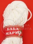 Пресукан шнур 3мм бял 100%акрил 100гр ~55метра 431222