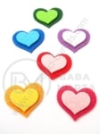 Сърце филц 35х28мм микс 1пак 10броя 181907